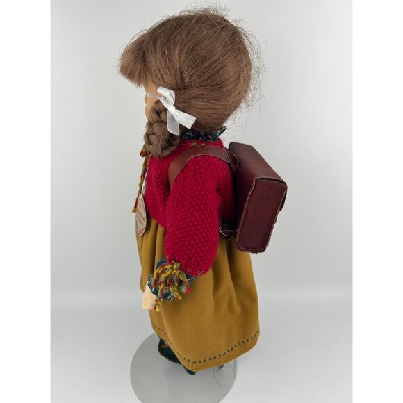 Original Käthe Kruse Stoffpuppe Doll Evchen With Red Sweater & Backpack - Picture 4 of 10